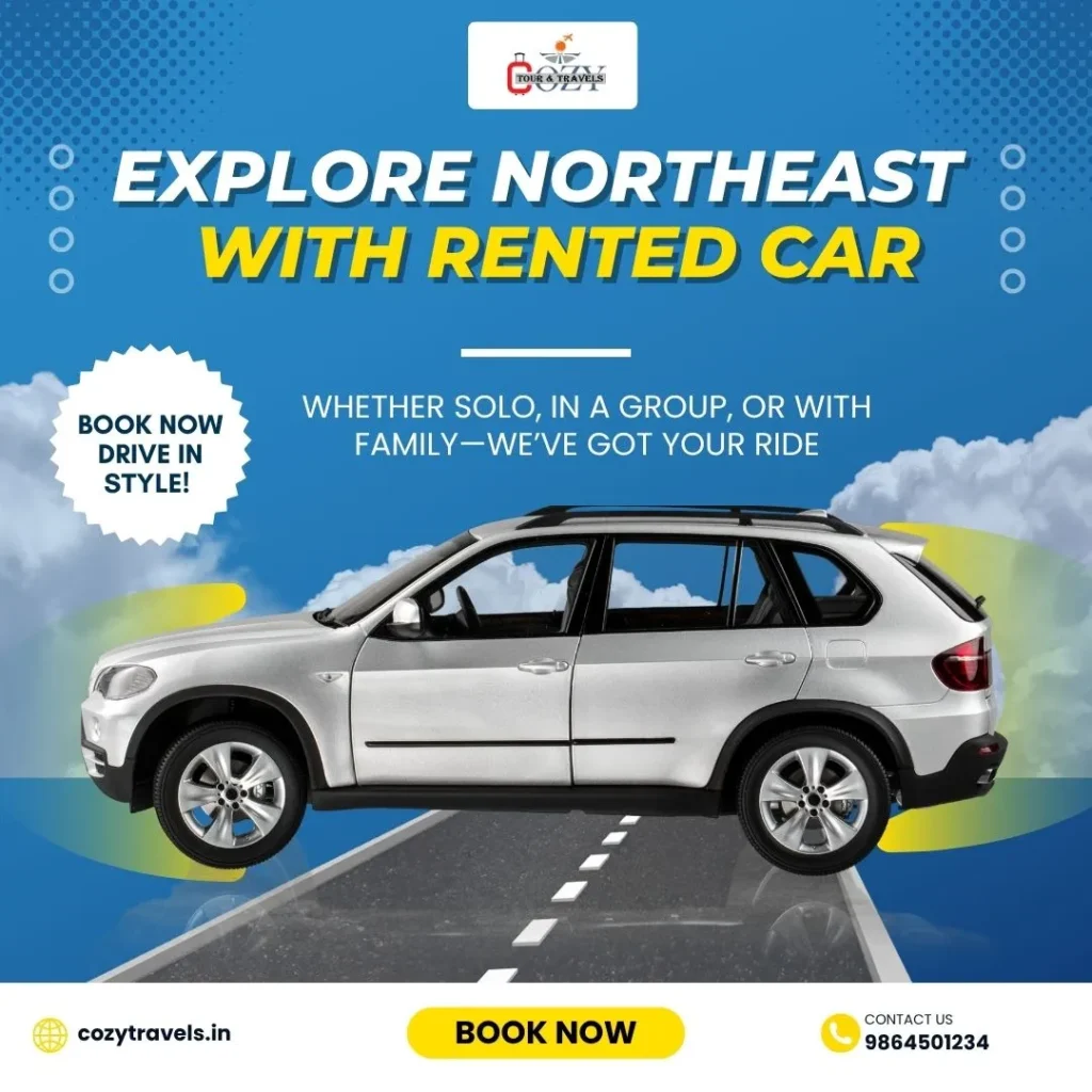 Rent a car in Guwahati for sightseeing